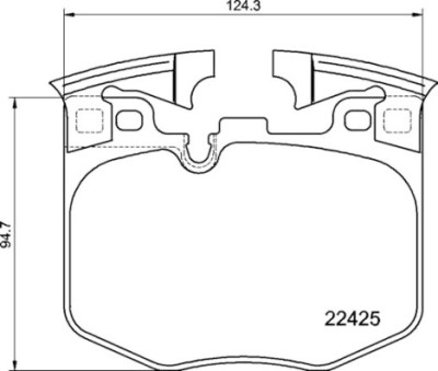 Jogo de 4 pastilhas de freio BREMBO P 06 099