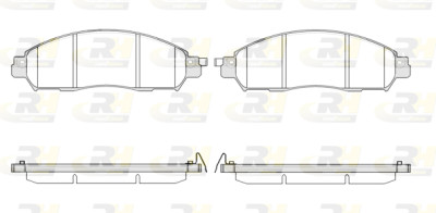 Conjunto de 4 pastilhas de freio ROADHOUSE 21612.04