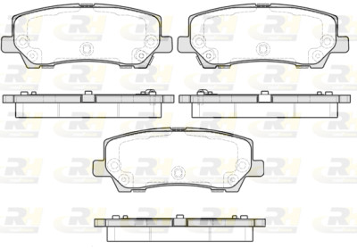 Conjunto de 4 pastilhas de freio ROADHOUSE 21621.15