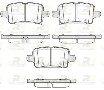 Conjunto de 4 pastilhas de freio ROADHOUSE 21628.02