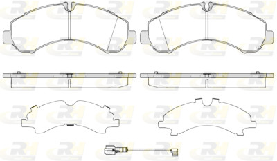 Conjunto de 4 pastilhas de freio ROADHOUSE 21646.01