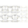 Conjunto de 4 pastilhas de freio ROADHOUSE 21701.02