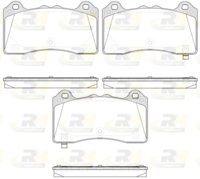 Conjunto de 4 pastilhas de freio ROADHOUSE 21736.02