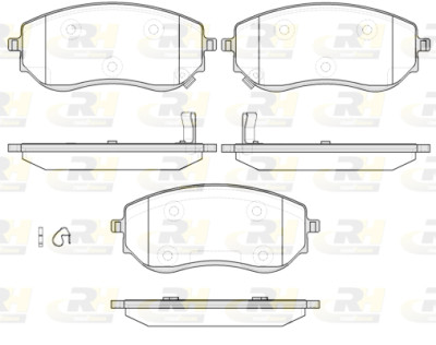Conjunto de 4 pastilhas de freio ROADHOUSE 21801.02