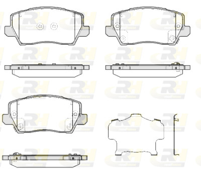 Conjunto de 4 pastilhas de freio ROADHOUSE 21803.02
