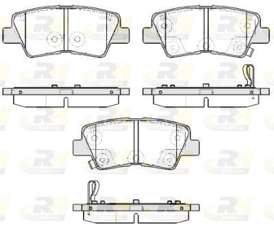 Conjunto de 4 pastilhas de freio ROADHOUSE 21807.02