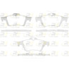 Conjunto de 4 pastilhas de freio ROADHOUSE 2842.12