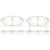 Conjunto de 4 pastilhas de freio ROADHOUSE 2859.32