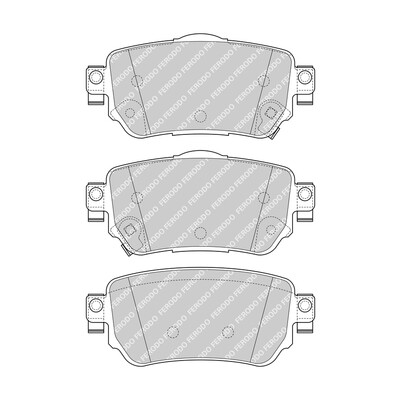 Conjunto de 4 pastilhas de freio FERODO FDB4842