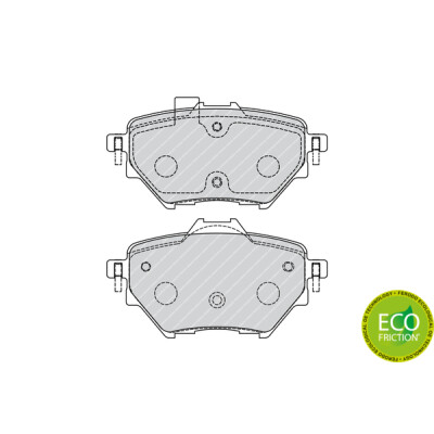Conjunto de 4 pastilhas de freio FERODO FDB4680