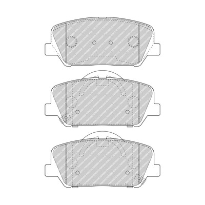 Conjunto de 4 pastilhas de freio FERODO FDB4984