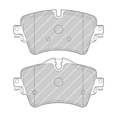 Conjunto de 4 pastilhas de freio FERODO FDB4945