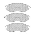 Conjunto de 4 pastilhas de freio FERODO FDB4971