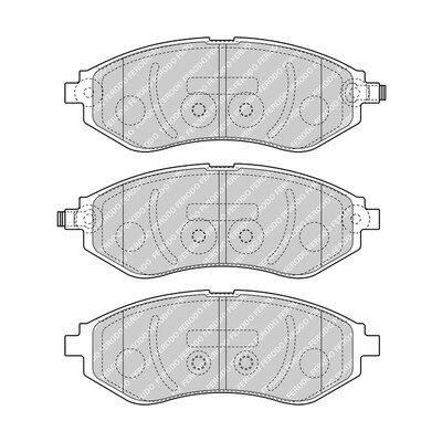 Conjunto de 4 pastilhas de freio FERODO FDB4971
