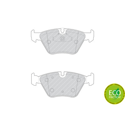 Conjunto de 4 pastilhas de freio FERODO FDB4753