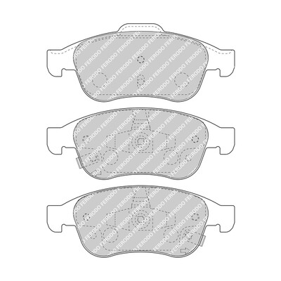 Conjunto de 4 pastilhas de freio FERODO FDB4953