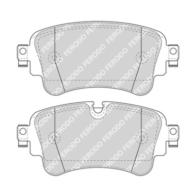 Conjunto de 4 pastilhas de freio FERODO FDB4807