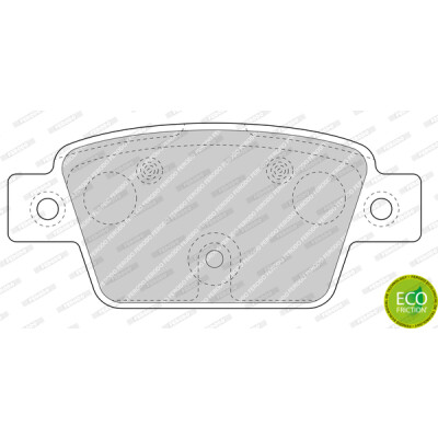 Conjunto de 4 pastilhas de freio FERODO FDB4829