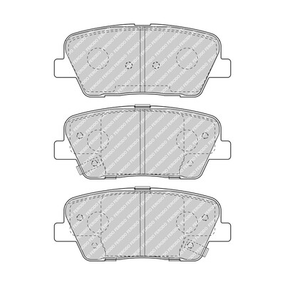Conjunto de 4 pastilhas de freio FERODO FDB4391