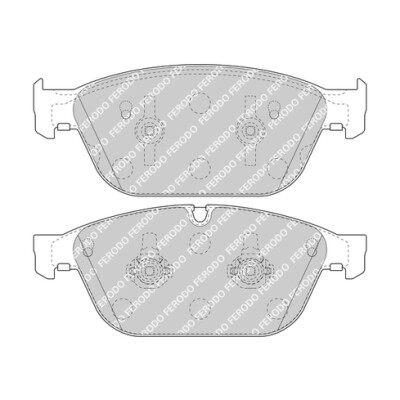 Conjunto de 4 pastilhas de freio FERODO FDB4969