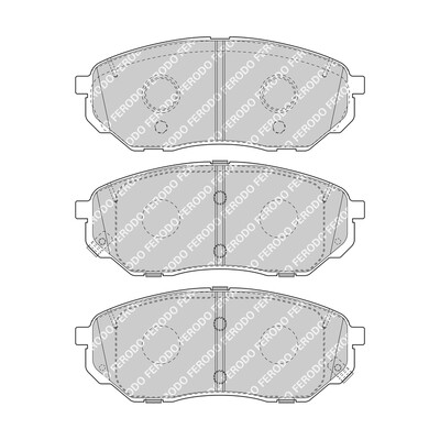 Conjunto de 4 pastilhas de freio FERODO FDB4983