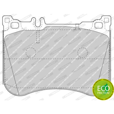 Conjunto de 4 pastilhas de freio FERODO FDB4800