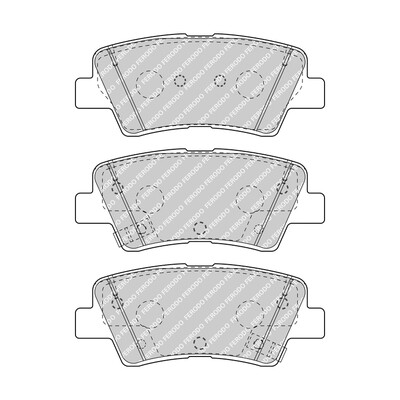 Conjunto de 4 pastilhas de freio FERODO FDB5041