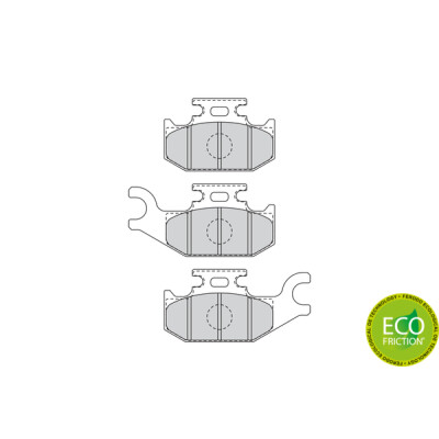 Conjunto de 4 pastilhas de freio FERODO FDB4614