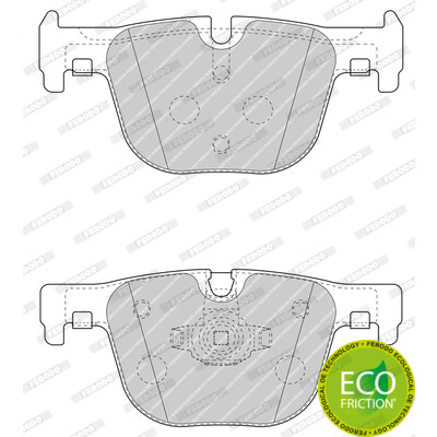 Conjunto de 4 pastilhas de freio FERODO FDB4687