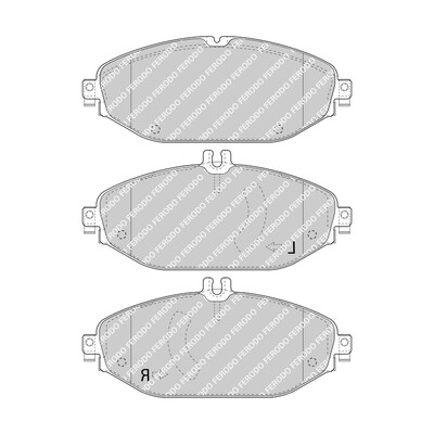 Conjunto de 4 pastilhas de freio FERODO FDB4921