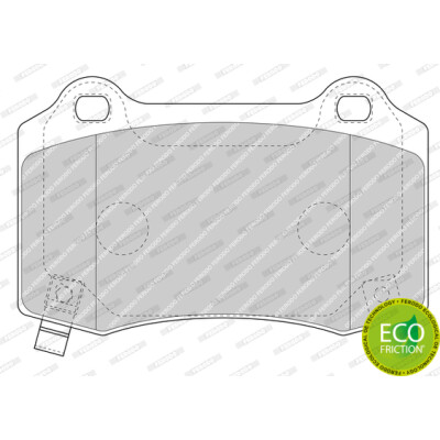 Conjunto de 4 pastilhas de freio FERODO FDB4777