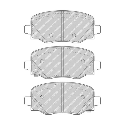 Conjunto de 4 pastilhas de freio FERODO FDB4925