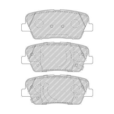 Conjunto de 4 pastilhas de freio FERODO FDB5048