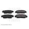 Conjunto de 4 pastilhas de freio BLUEPRINT ADH24218