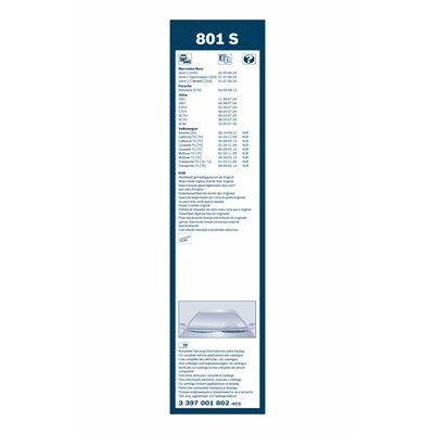 Palhetas de limpador de para-brisa BOSCH 3 397 001 802
