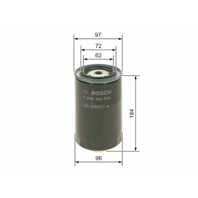 Filtro de combustível BOSCH F 026 402 036
