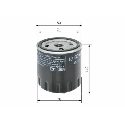 Filtro de combustível BOSCH 1 457 434 291