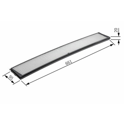 Filtro de ar de cabine BOSCH 1 987 432 036