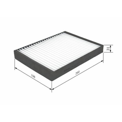 Filtro de ar de cabine BOSCH 1 987 432 221