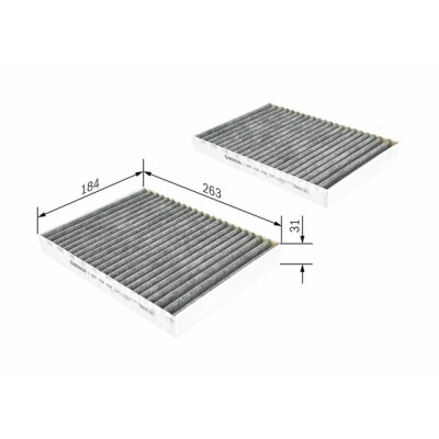 Filtro de ar de cabine BOSCH 1 987 432 438