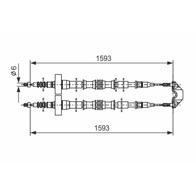 Cabo de freio de estacionamento BOSCH 1 987 477 527