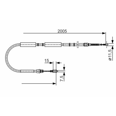 Cabo de freio de estacionamento BOSCH 1 987 477 923