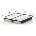 Filtro de ar MANN-FILTER C 2201