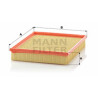 Filtro de ar MANN-FILTER C 2598