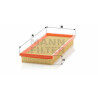 Filtro de ar MANN-FILTER C 3569