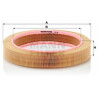 Filtro de ar MANN-FILTER C 37 107