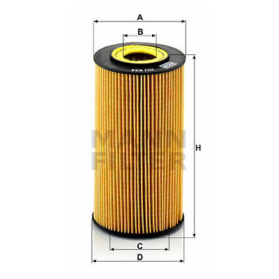 filtro de óleo evotop MANN-FILTER HU 934 x