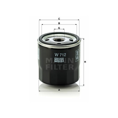 Filtro de óleo MANN-FILTER W 712