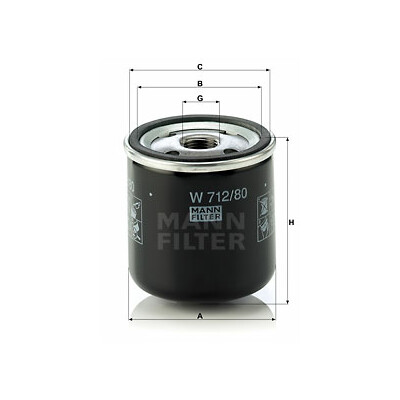 Filtro de óleo MANN-FILTER W 712/80
