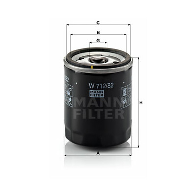 Filtro de óleo MANN-FILTER W 712/82